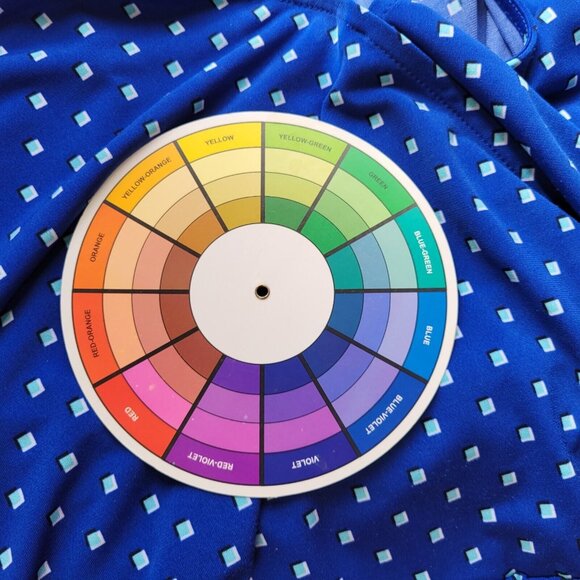 Liz Claiborne Womens Top Extra Large Blue Tiny Squares Poly Blend GEO86E - Picture 6 of 8